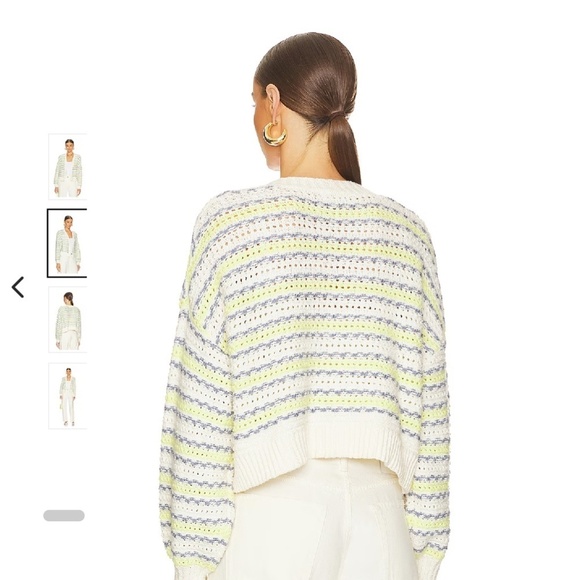 Revolve 525 Crimped Mixed Cardi - Chalk Multi - Size XS - Picture 2 of 10